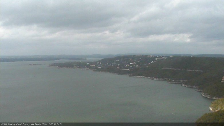 Lake Travis webcam, December 25, 2016 11:10 AM CT