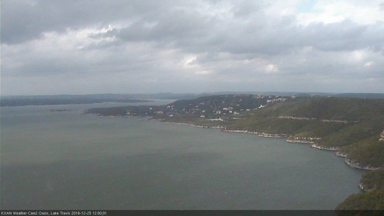 Lake Travis webcam, December 25, 2016 11:25 AM CT