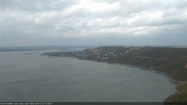 Lake Travis webcam, December 25, 2016 11:40 AM CT