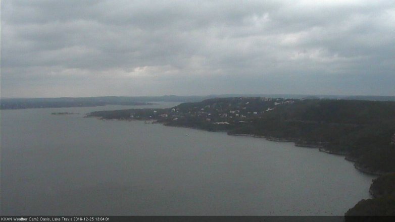 Lake Travis webcam, December 25, 2016 12:10 PM CT