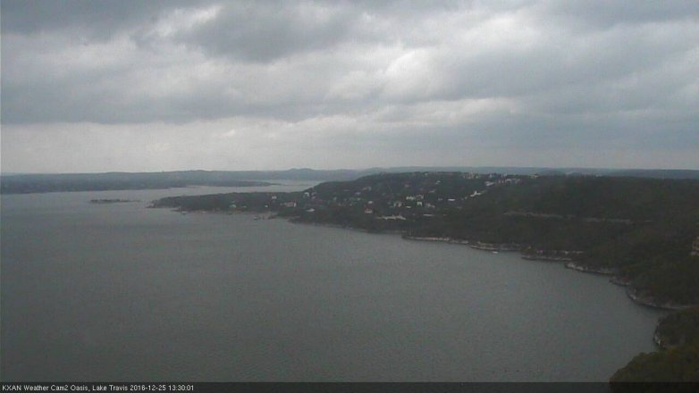 Lake Travis webcam, December 25, 2016 12:40 PM CT