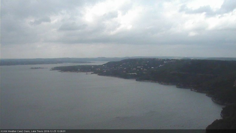 Lake Travis webcam, December 25, 2016 12:45 PM CT