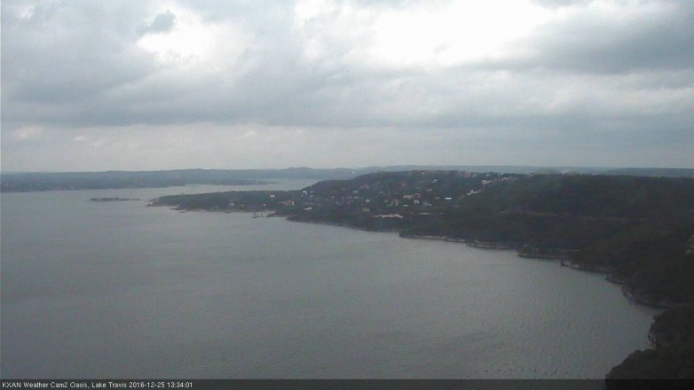 Lake Travis webcam, December 25, 2016 12:50 PM CT