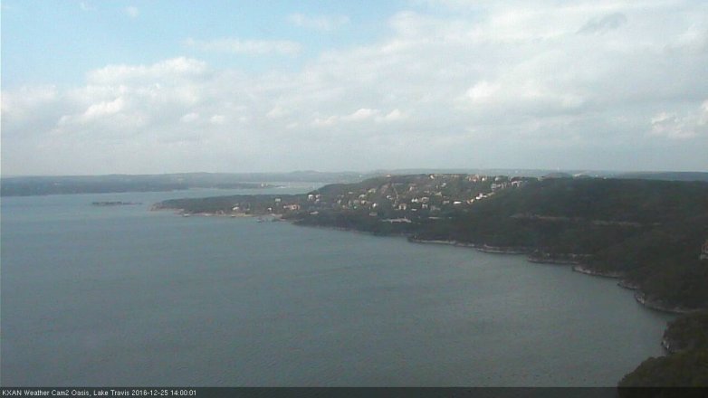 Lake Travis webcam, December 25, 2016 1:20 PM CT
