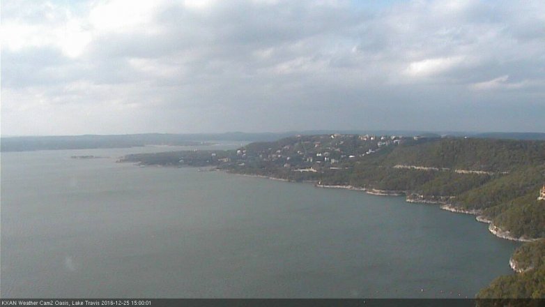 Lake Travis webcam, December 25, 2016 2:20 PM CT