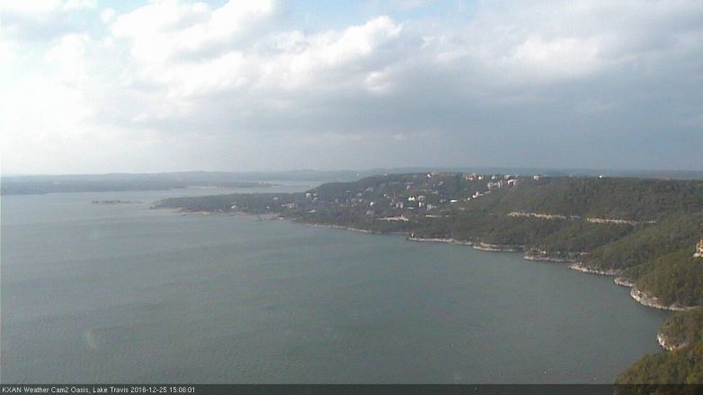 Lake Travis webcam, December 25, 2016 2:30 PM CT