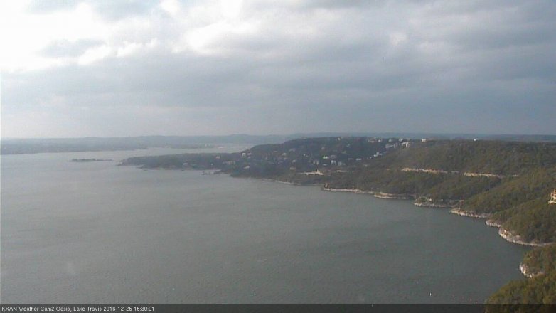 Lake Travis webcam, December 25, 2016 2:40 PM CT