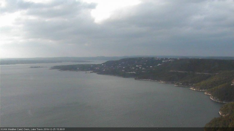 Lake Travis webcam, December 25, 2016 2:45 PM CT
