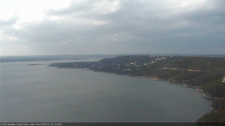 Lake Travis webcam, December 25, 2016 3:05 PM CT