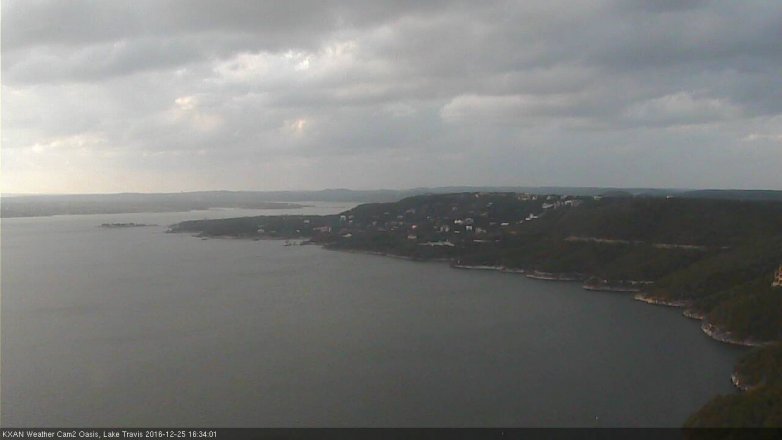 Lake Travis webcam, December 25, 2016 3:55 PM CT