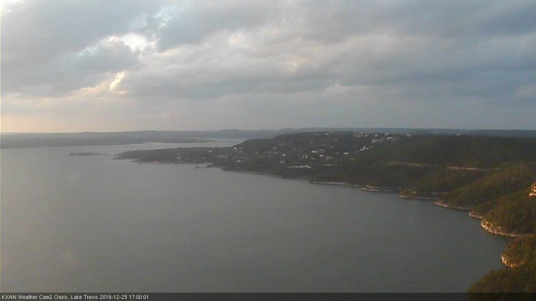 Lake Travis webcam, December 25, 2016 4:10 PM CT