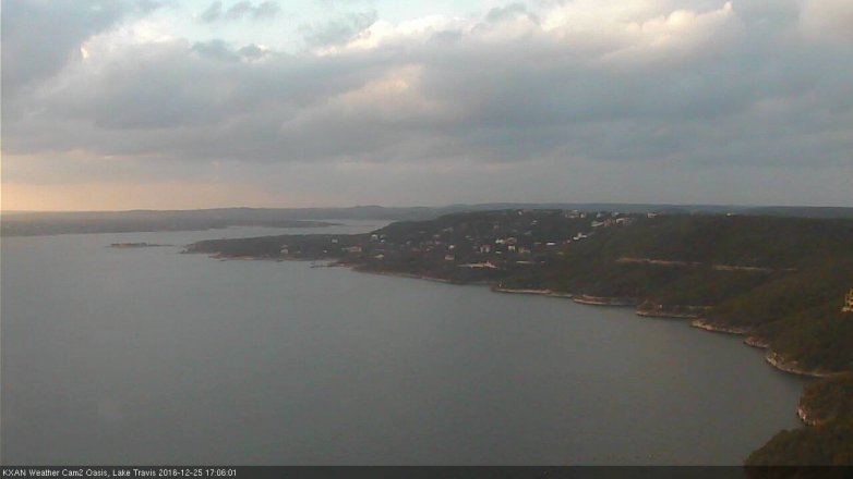 Lake Travis webcam, December 25, 2016 4:30 PM CT