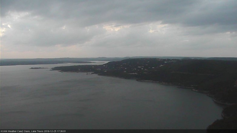 Lake Travis webcam, December 25, 2016 4:40 PM CT