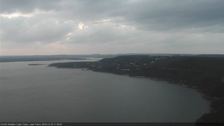 Lake Travis webcam, December 25, 2016 4:55 PM CT