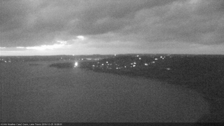 Lake Travis webcam, December 25, 2016 5:30 PM CT