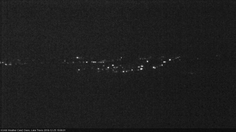 Lake Travis webcam, December 25, 2016 6:35 PM CT