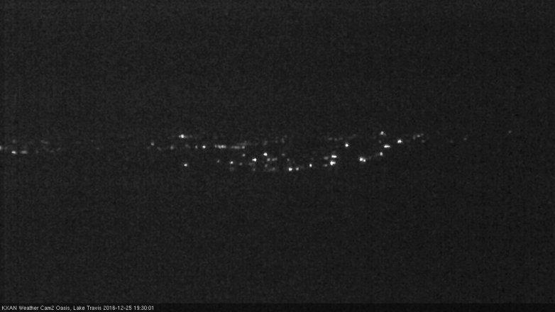 Lake Travis webcam, December 25, 2016 7:00 PM CT