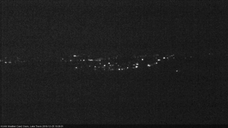 Lake Travis webcam, December 25, 2016 7:05 PM CT