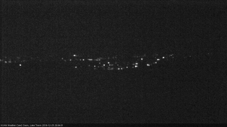 Lake Travis webcam, December 25, 2016 7:10 PM CT