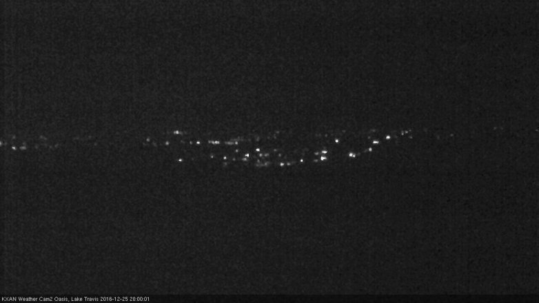 Lake Travis webcam, December 25, 2016 7:30 PM CT