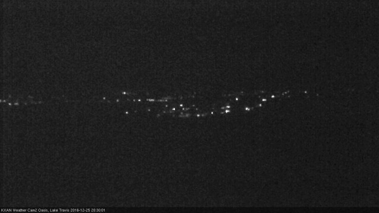 Lake Travis webcam, December 25, 2016 7:40 PM CT