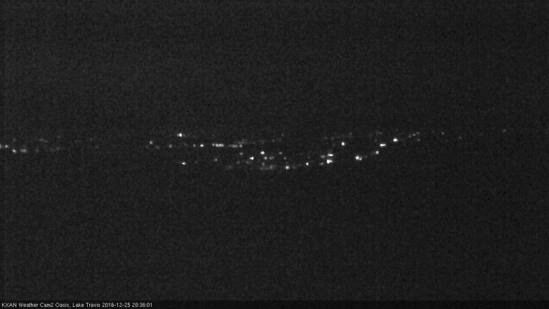 Lake Travis webcam, December 25, 2016 8:00 PM CT