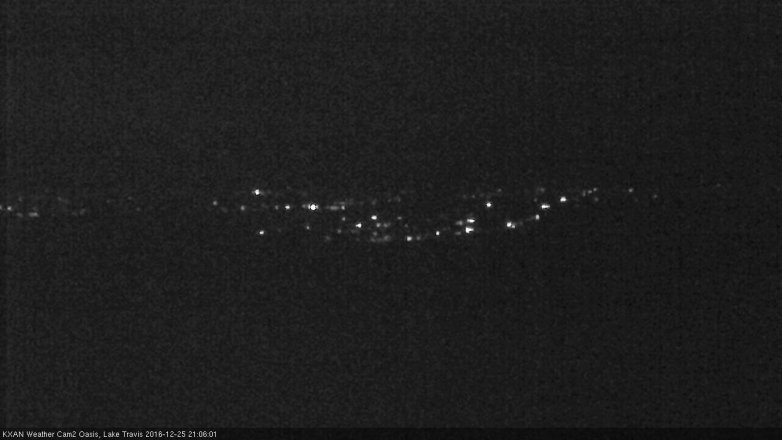 Lake Travis webcam, December 25, 2016 8:15 PM CT