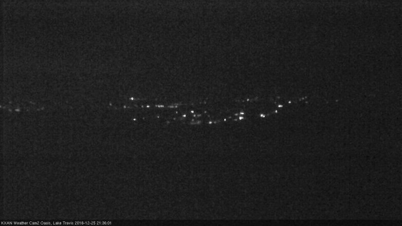 Lake Travis webcam, December 25, 2016 8:40 PM CT