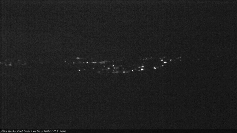 Lake Travis webcam, December 25, 2016 9:05 PM CT