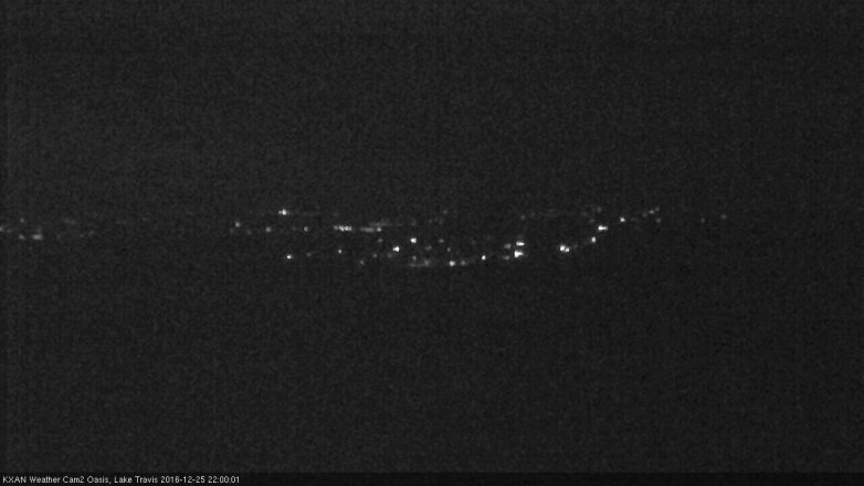 Lake Travis webcam, December 25, 2016 9:15 PM CT