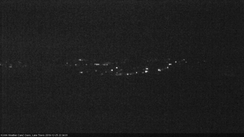 Lake Travis webcam, December 25, 2016 9:40 PM CT