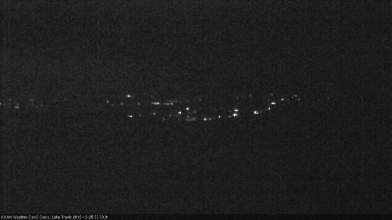 Lake Travis webcam, December 25, 2016 9:45 PM CT