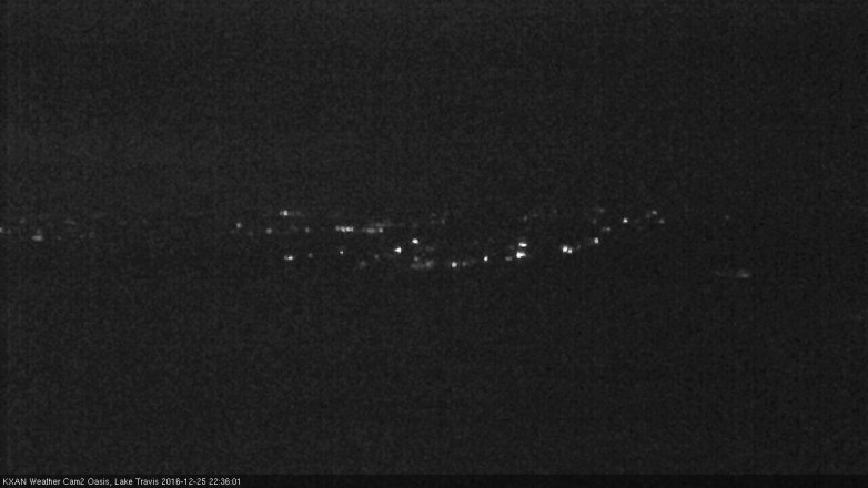 Lake Travis webcam, December 25, 2016 10:00 PM CT