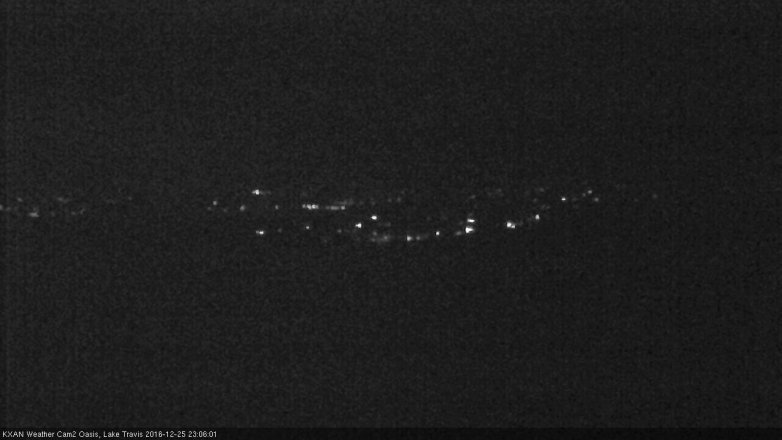 Lake Travis webcam, December 25, 2016 10:10 PM CT