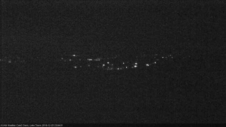 Lake Travis webcam, December 25, 2016 10:30 PM CT