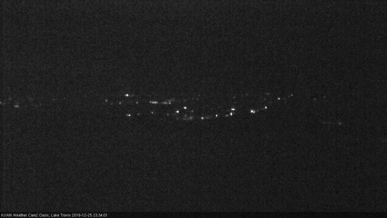 Lake Travis webcam, December 25, 2016 11:00 PM CT