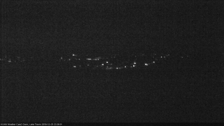 Lake Travis webcam, December 25, 2016 11:05 PM CT