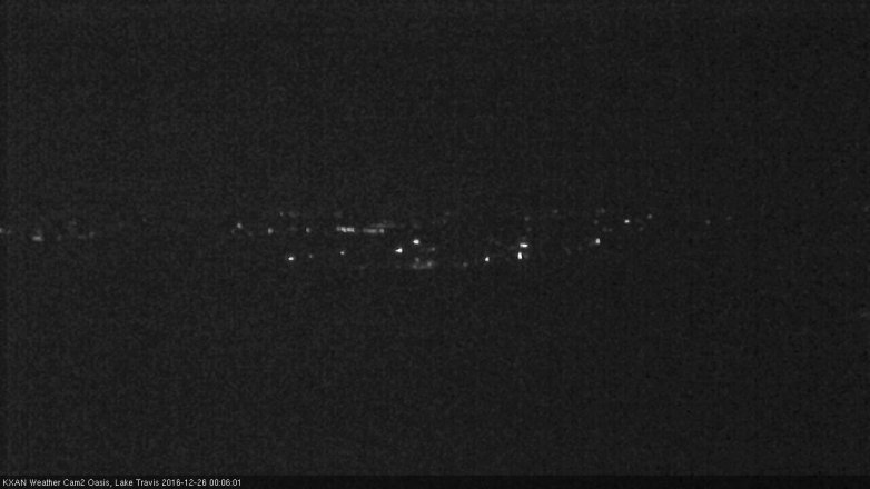 Lake Travis webcam, December 25, 2016 11:20 PM CT