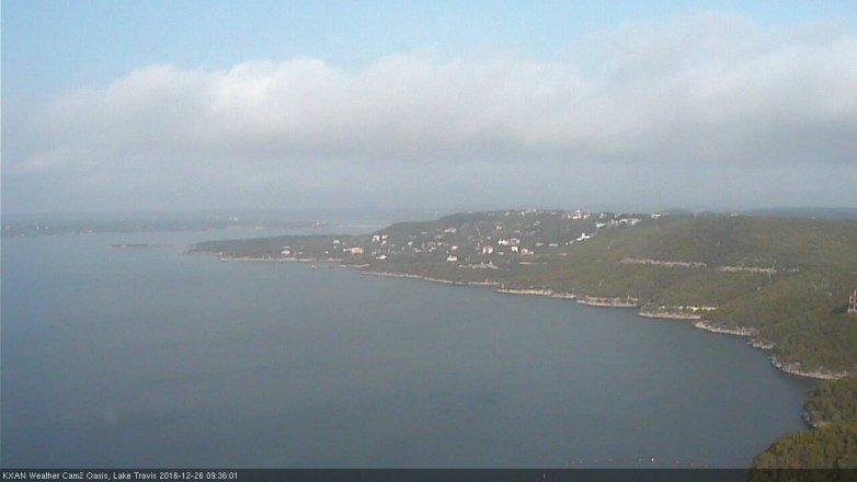 Lake Travis webcam, December 26, 2016 9:00 AM CT