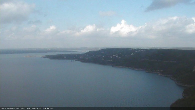 Lake Travis webcam, December 26, 2016 10:50 AM CT