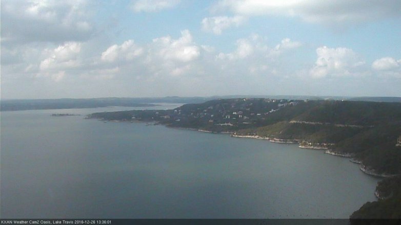 Lake Travis webcam, December 26, 2016 1:05 PM CT