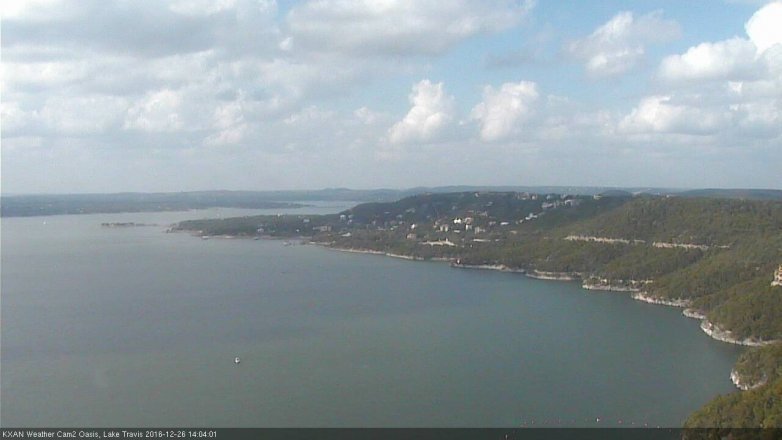 Lake Travis webcam, December 26, 2016 1:25 PM CT