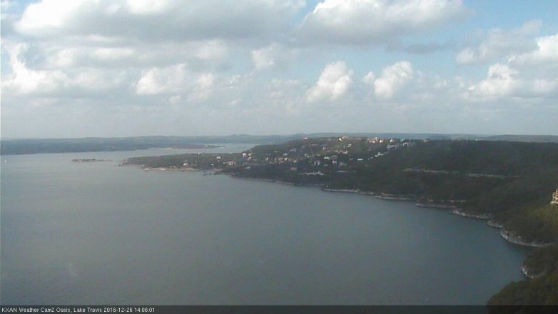 Lake Travis webcam, December 26, 2016 1:30 PM CT