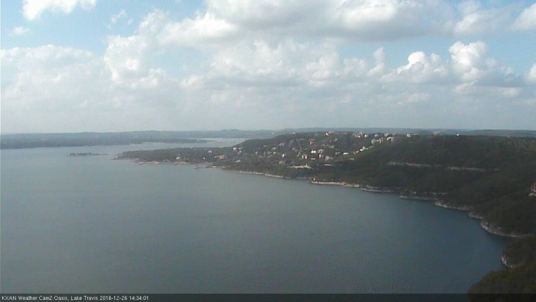 Lake Travis webcam, December 26, 2016 2:00 PM CT