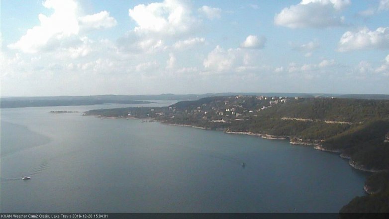 Lake Travis webcam, December 26, 2016 2:10 PM CT