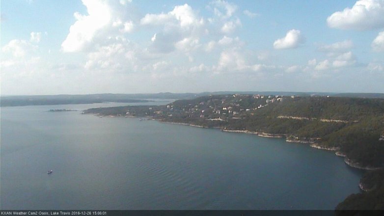 Lake Travis webcam, December 26, 2016 2:20 PM CT