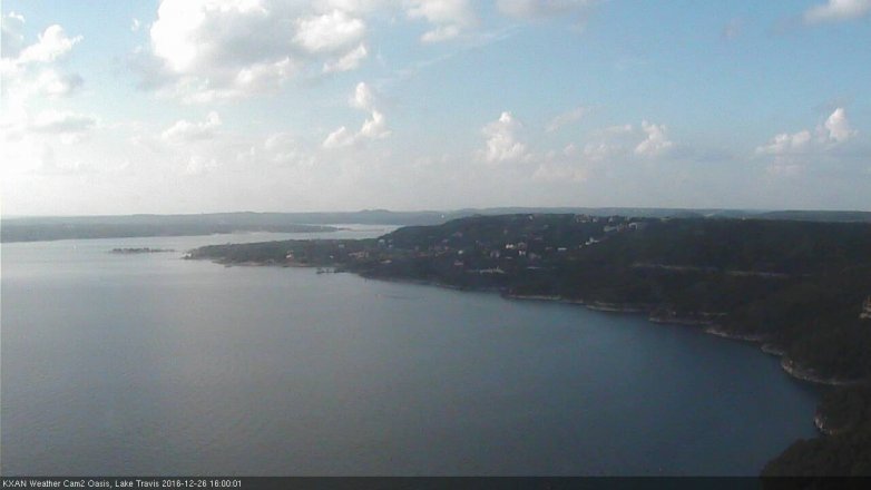 Lake Travis webcam, December 26, 2016 3:05 PM CT