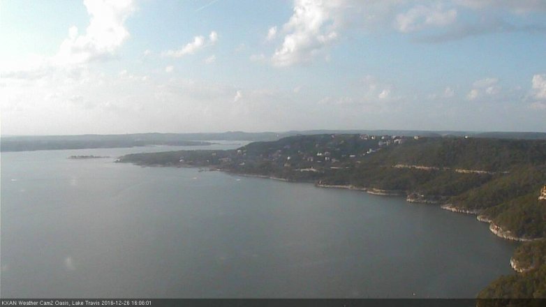 Lake Travis webcam, December 26, 2016 3:20 PM CT