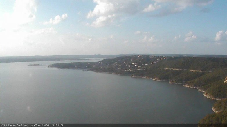 Lake Travis webcam, December 26, 2016 3:25 PM CT