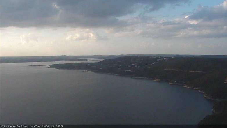 Lake Travis webcam, December 26, 2016 3:45 PM CT